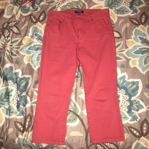 CHAPS Salmon Denim Capri/Ankle Pant